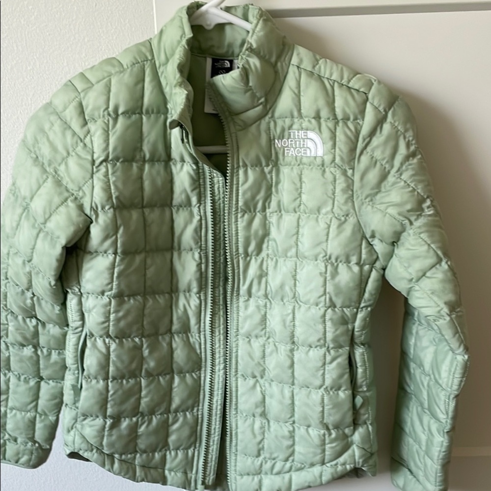 The North Face Kid’s Light Green Quilted Insulated Jacket